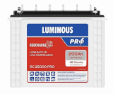 LUMINOUS RedCharge RC 25000 PRO 200Ah 12V Tall Tubular Inverter Battery